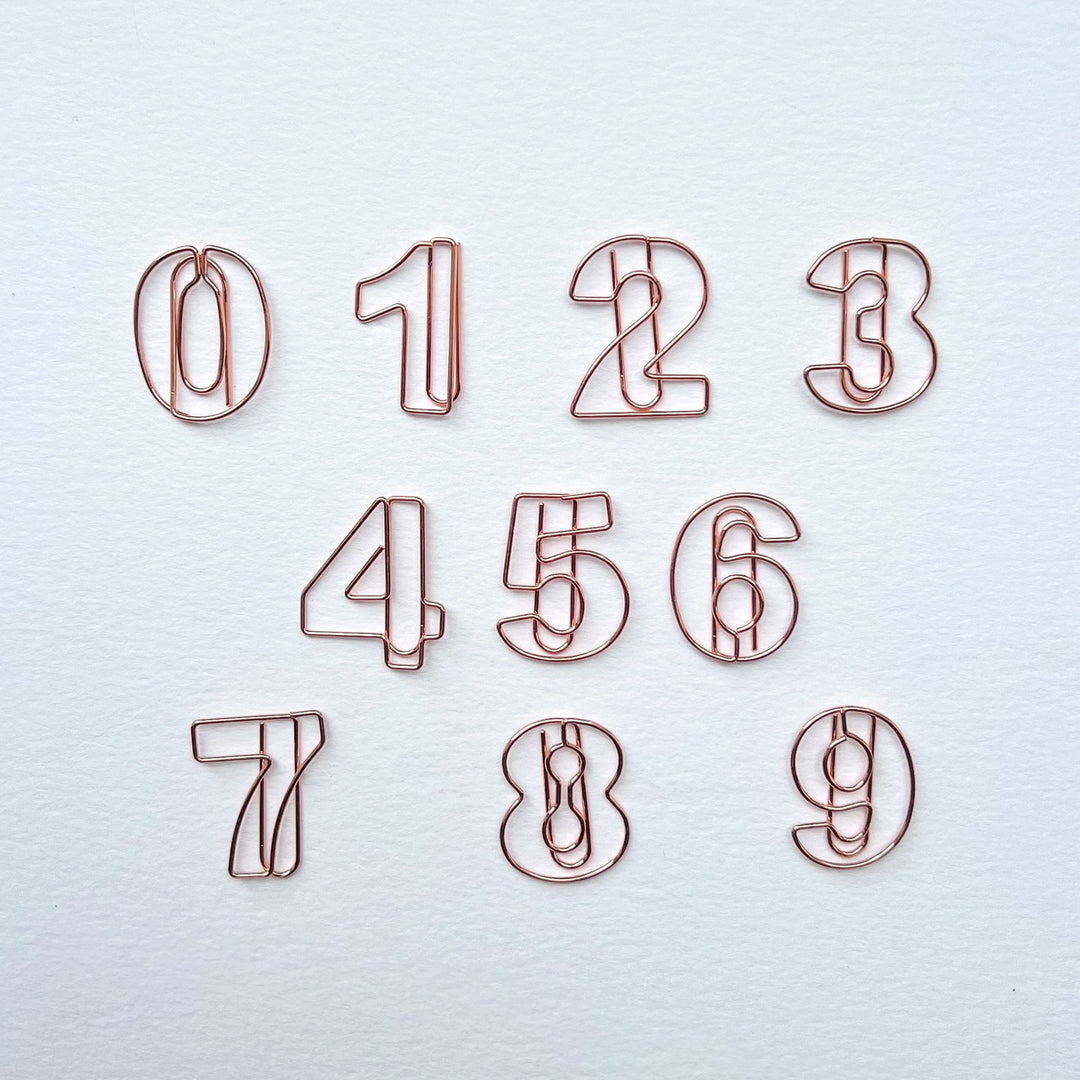 Number Paper Clips • Set of 10, image size:1080x1080